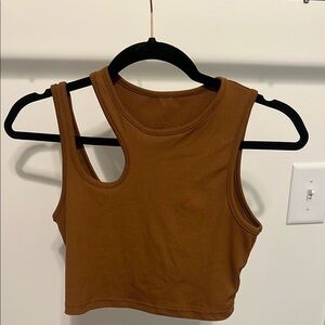 Brown Sleeveless Women's Top